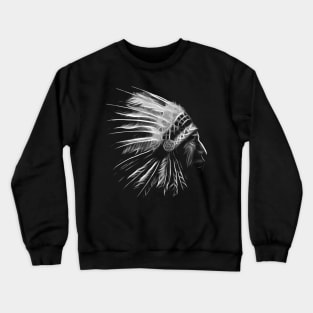 indian apache, black shirt Crewneck Sweatshirt